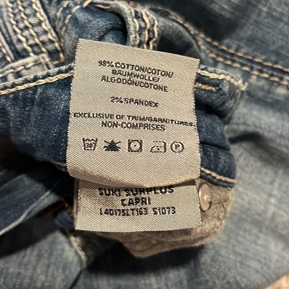 Silver Suki Surplus Capri Jeans Size 27w - Picture 8 of 8